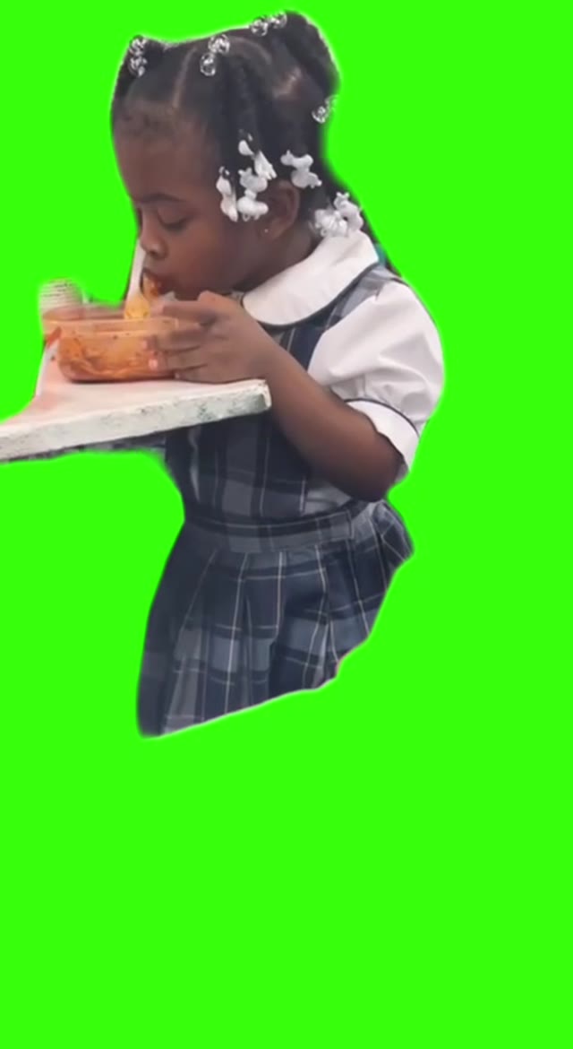 Eating that up  green screen