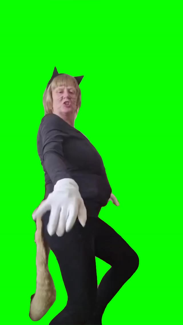 Eating the dogs dance green screen