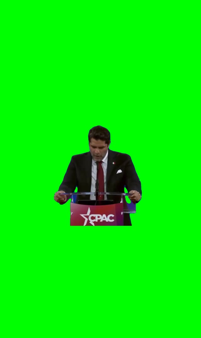 Eduardo does a salute green screen