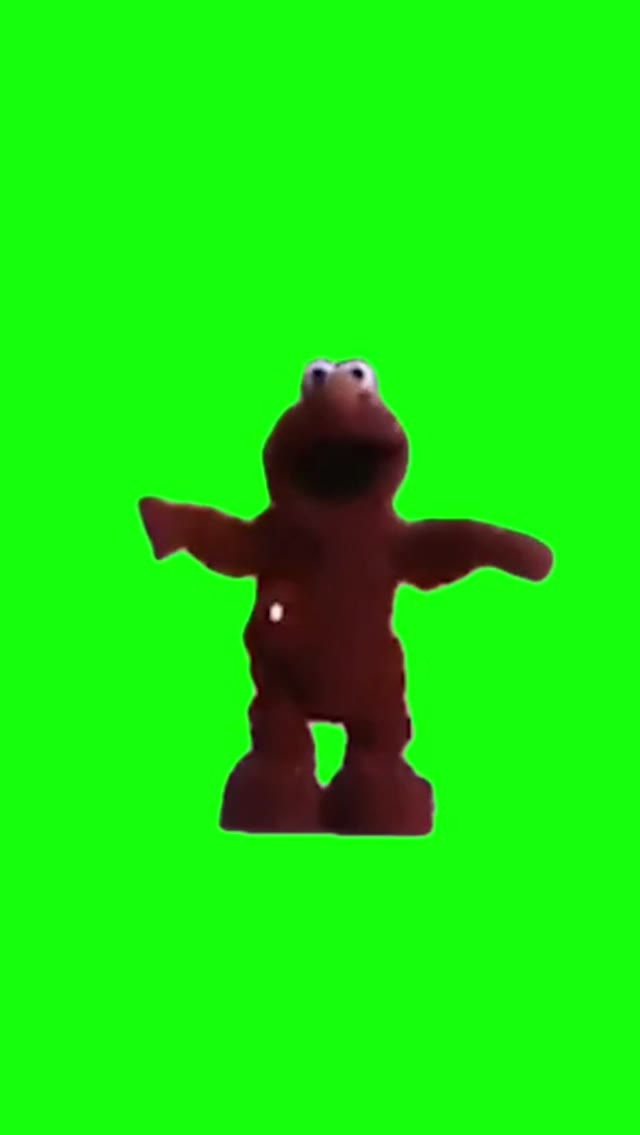 Elmo on fire green screen