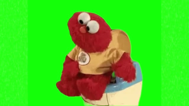 Elmo on the toilet green screen