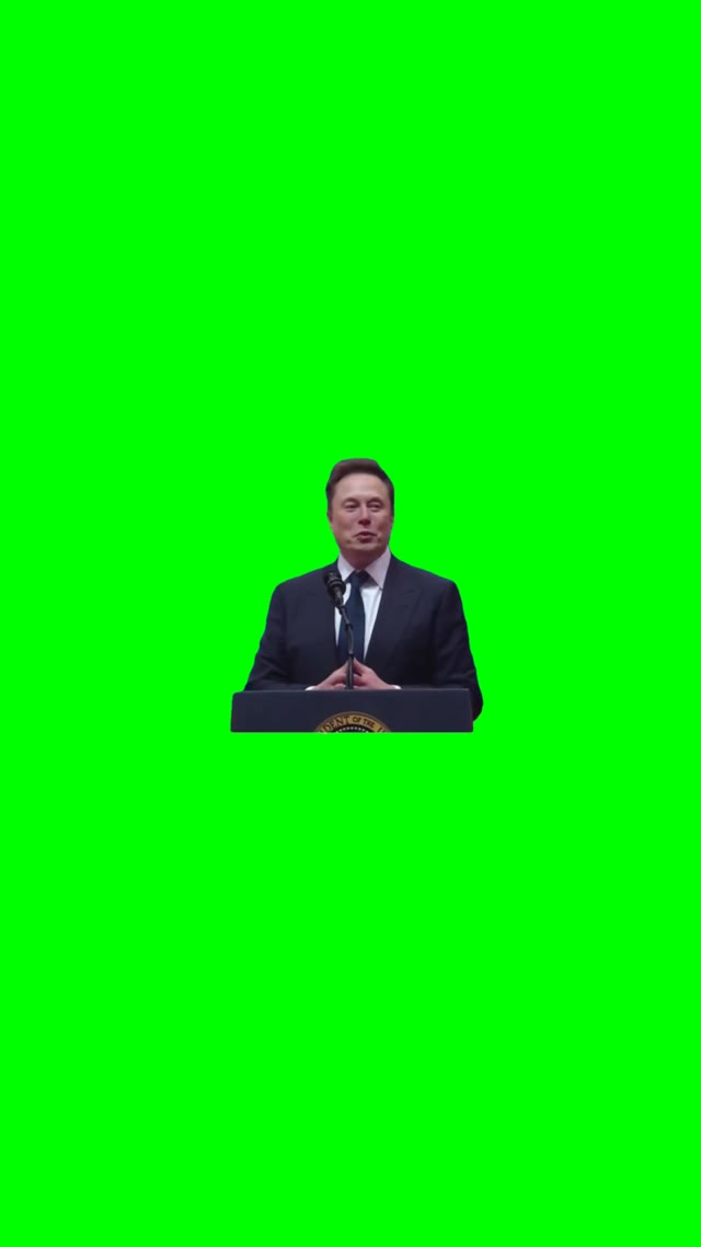 Elon Thank you salute green screen