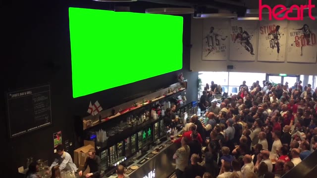 England Fans Celebrate green screen