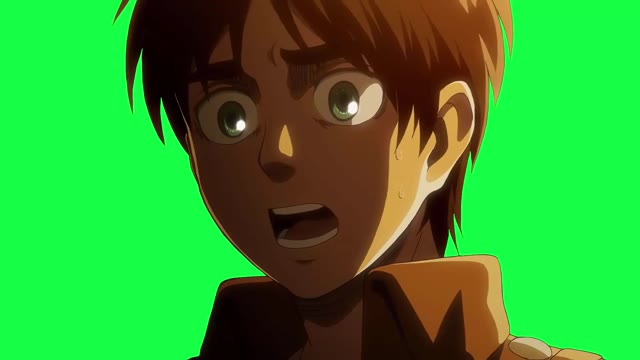 Eren Attack On Titan Anime green screen