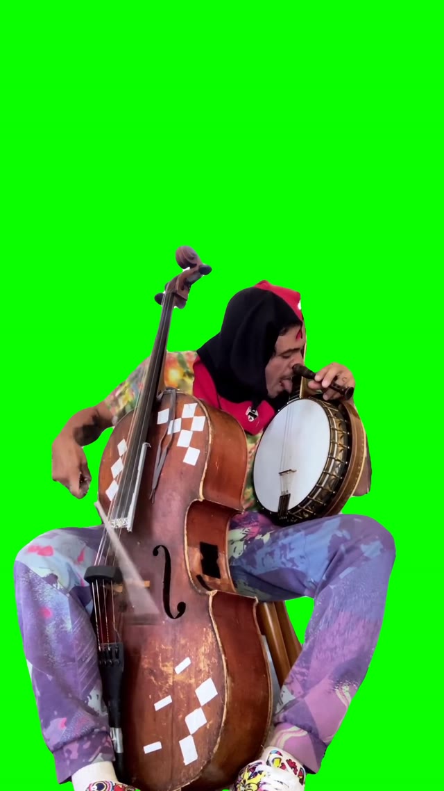 Extreme Musician green screen