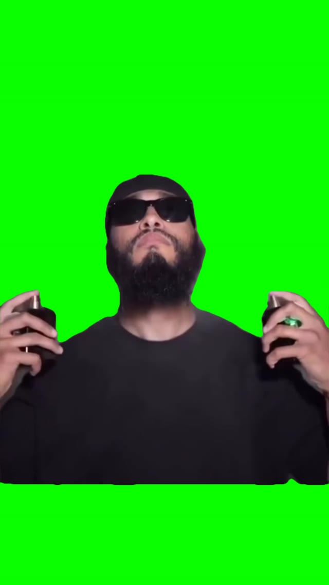 Extreme cologne spray green screen
