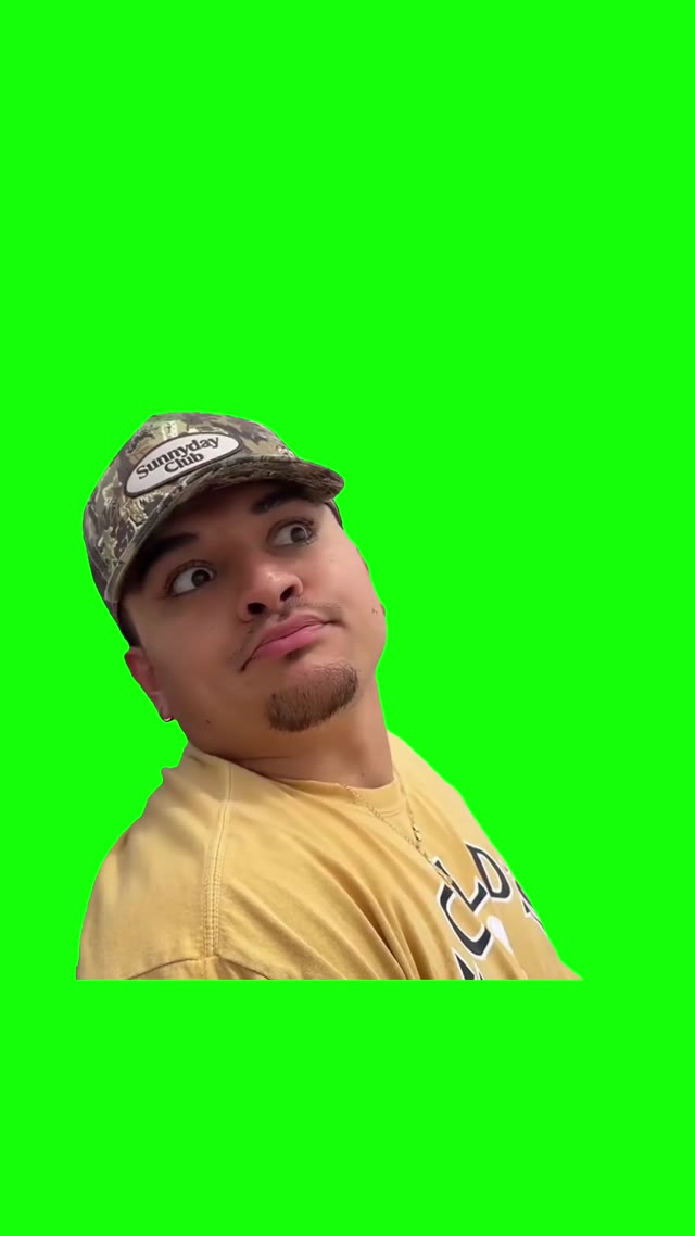 Eye roll green screen