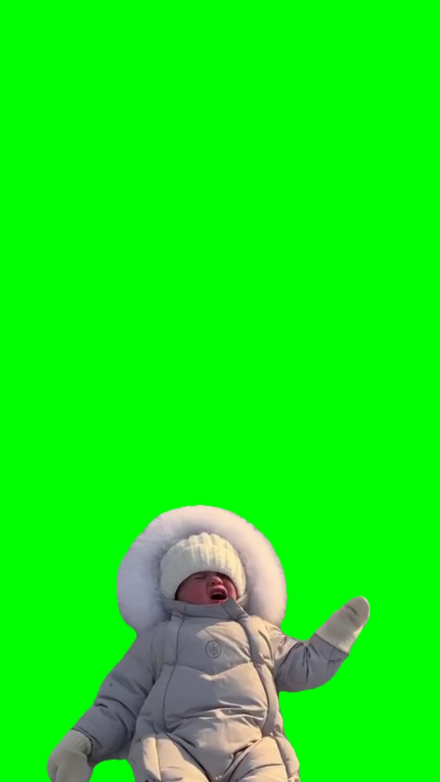 Fake crying green screen