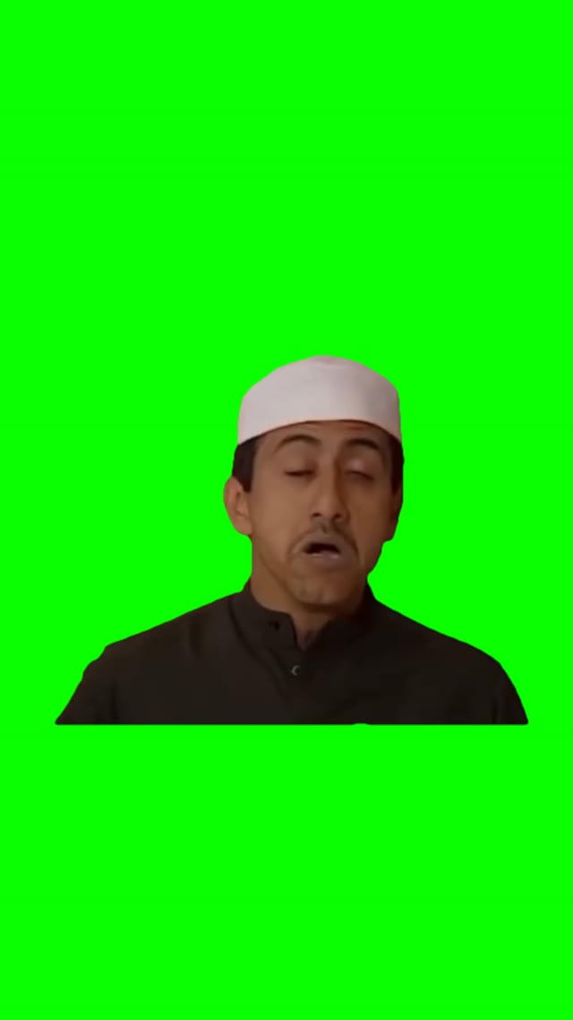Fake crying green screen