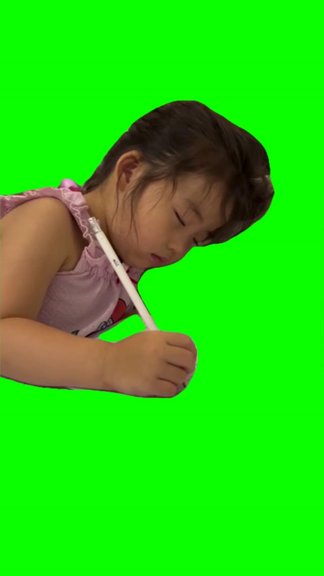 Fake sleeping green screen