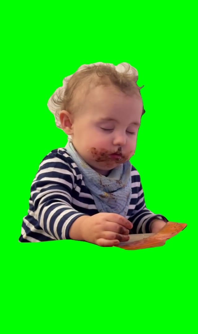 Falling asleep green screen