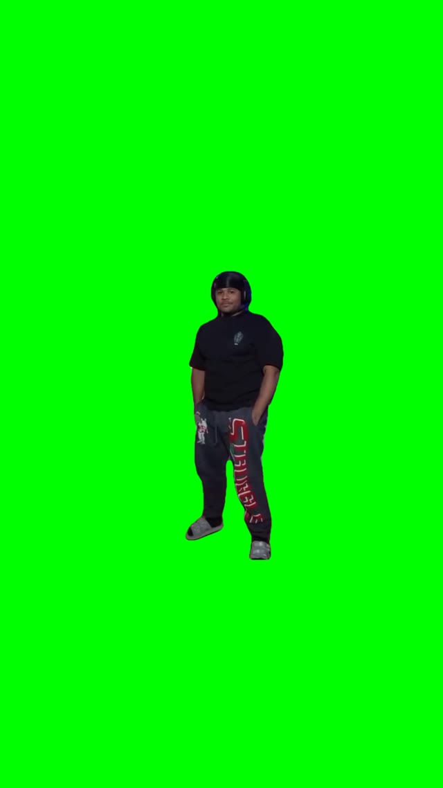 Fanum chill guy green screen
