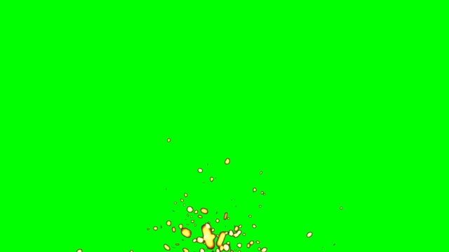 Fire Sparks Animation green screen