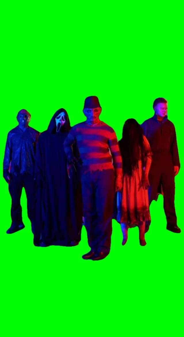 Floridians dancing in hurricane green screen