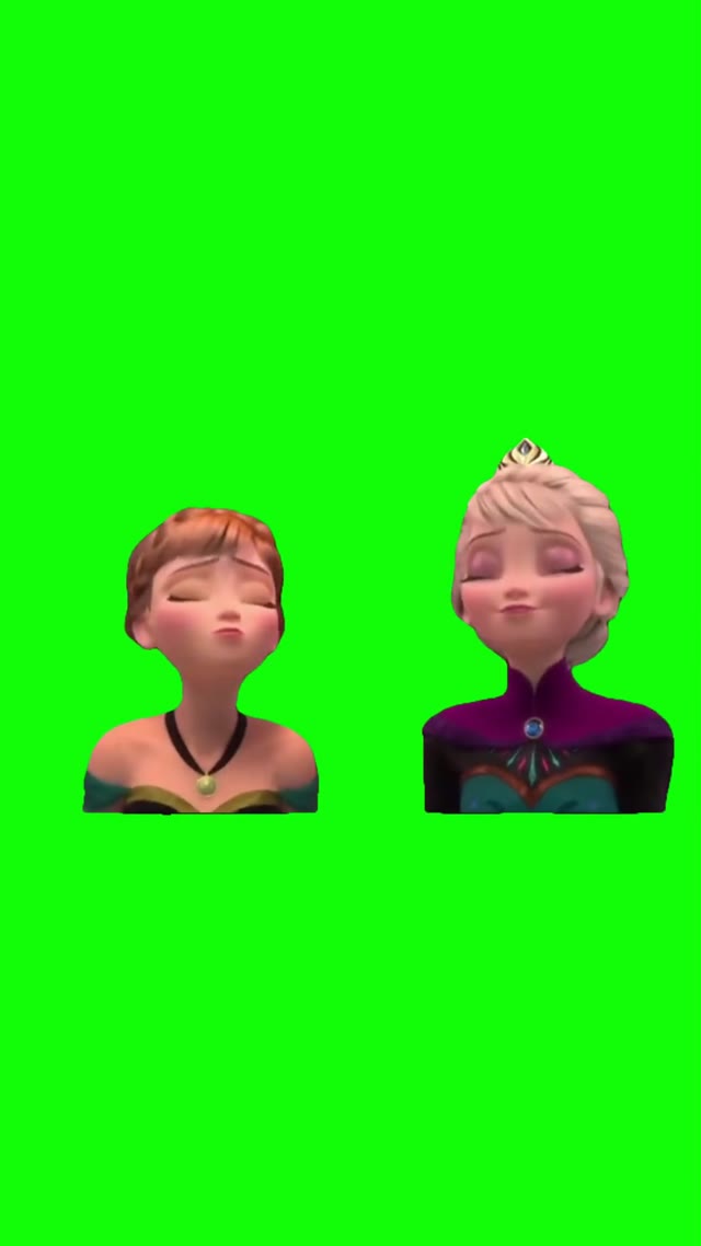 Frozen Cholocalte laugh green screen