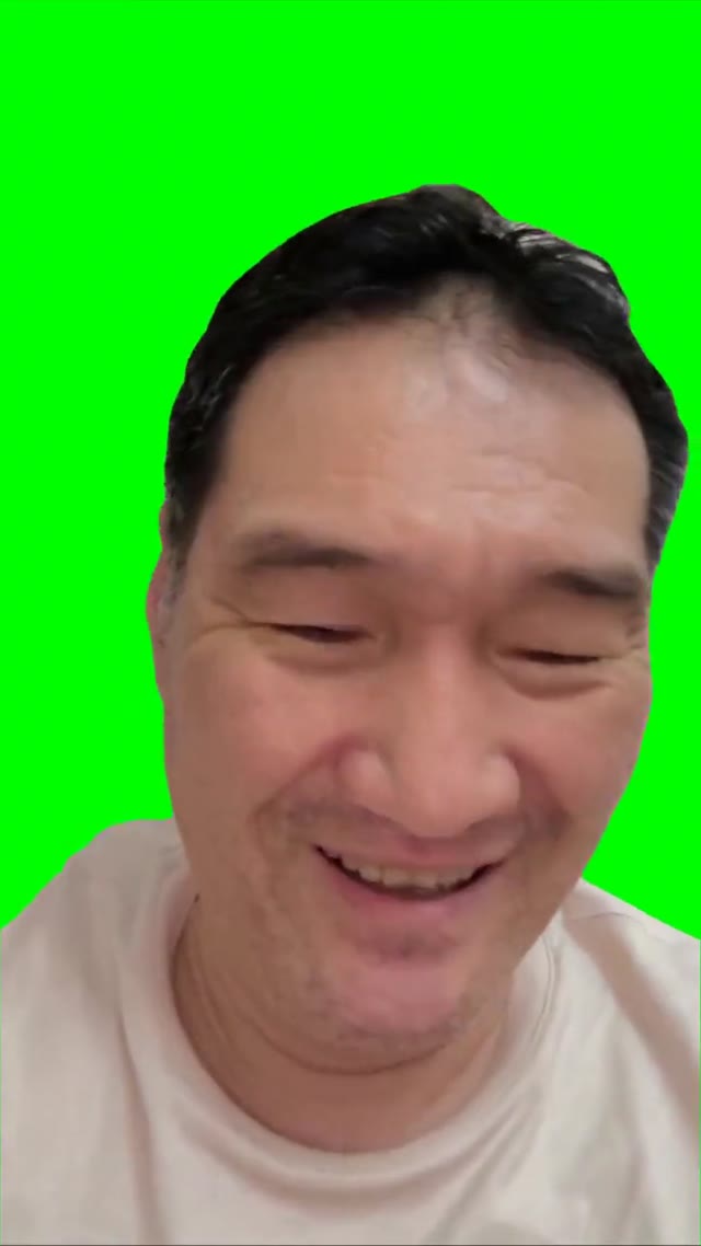 Funk guy doing rich laugh  green screen
