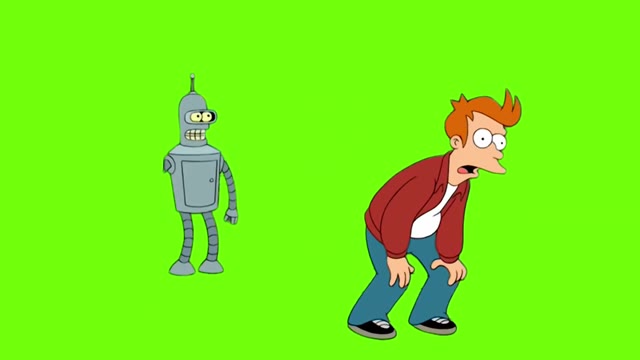Futurama Lets go get drunk green screen