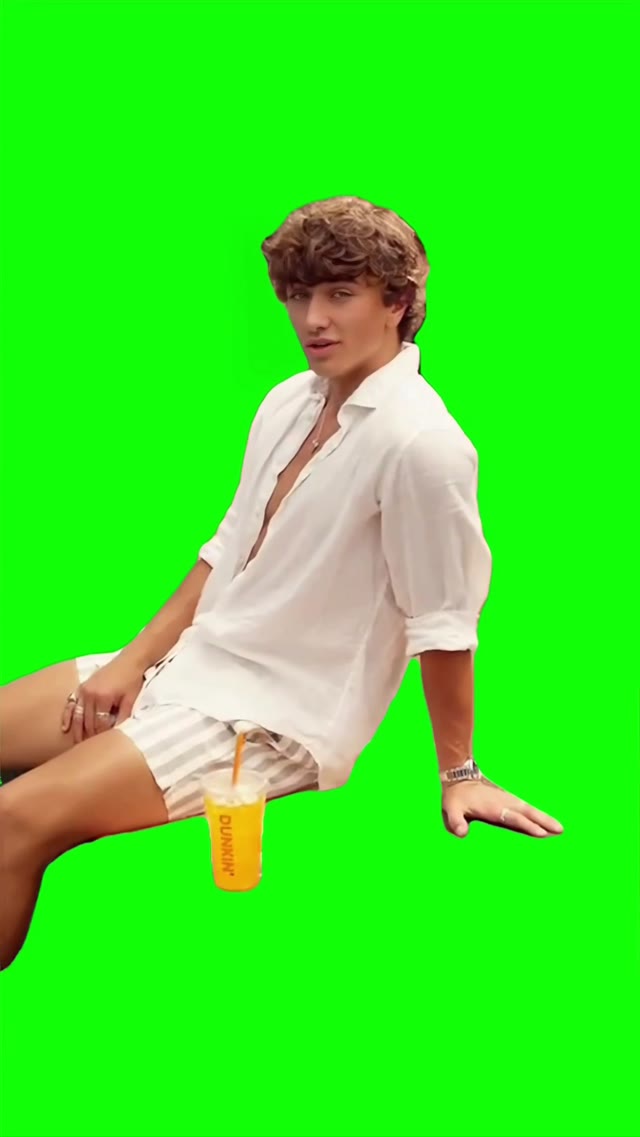 GOLDEN HOUR HITS DIFFERENT WITH DUNKIN 4k  green screen