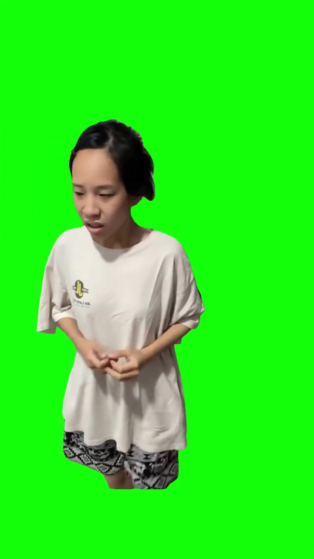 Gata only fingers green screen