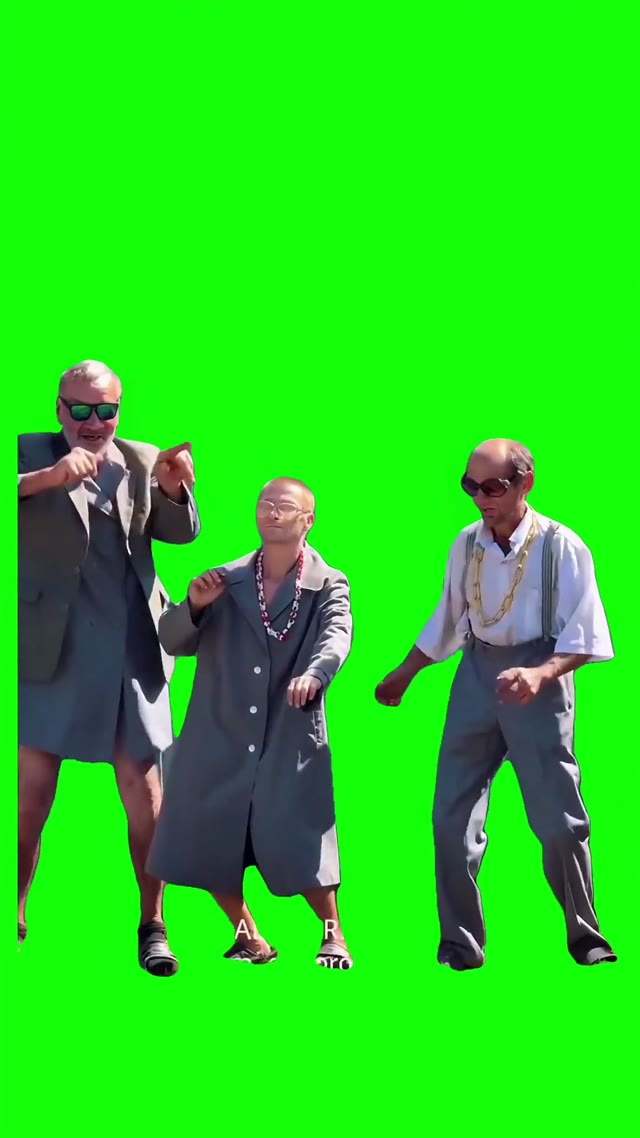 Gentelman Dancing green screen