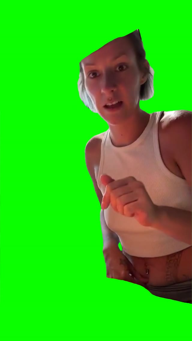Get your ass down green screen