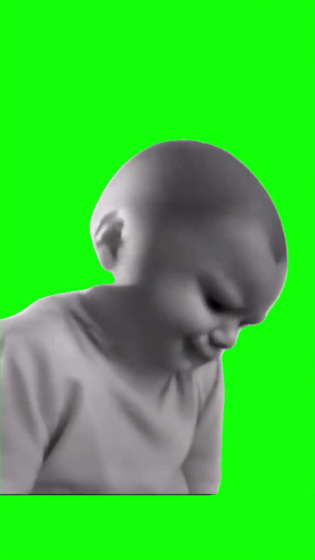 Gguh baby reaction green screen