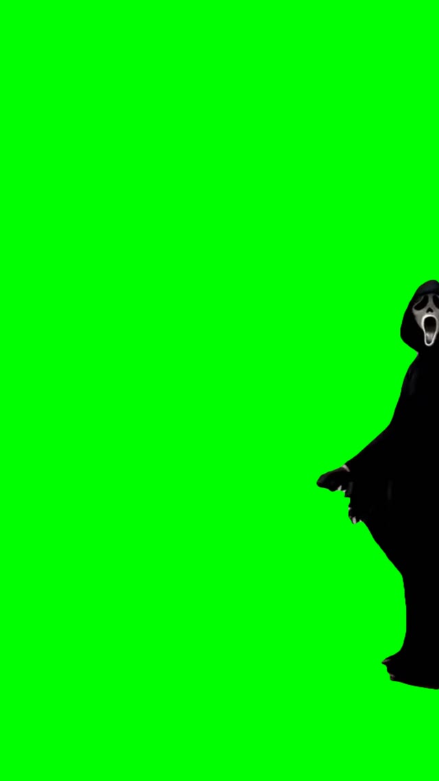 Ghost Face Dancing green screen