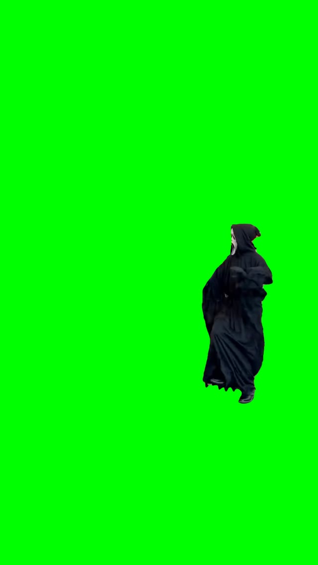 Ghost face dancing green screen