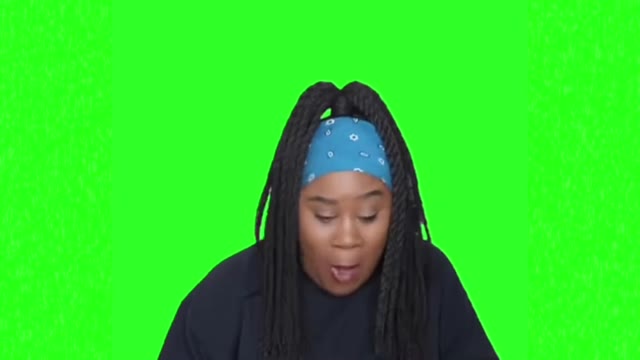 Girl screaming ohh What green screen