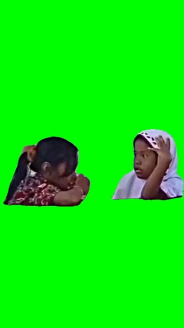 Girls gossip green screen