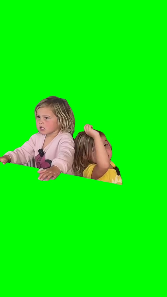 Girls singing apt green screen