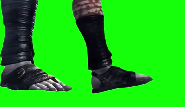 God of War Kratos Falling From a Cliff green screen