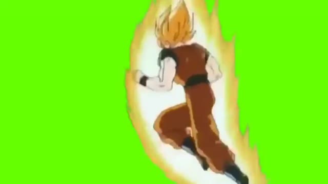 Goku Fighting green screen