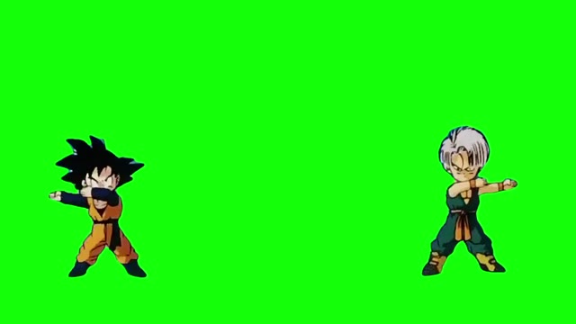 Goten and Trunks Fusion green screen