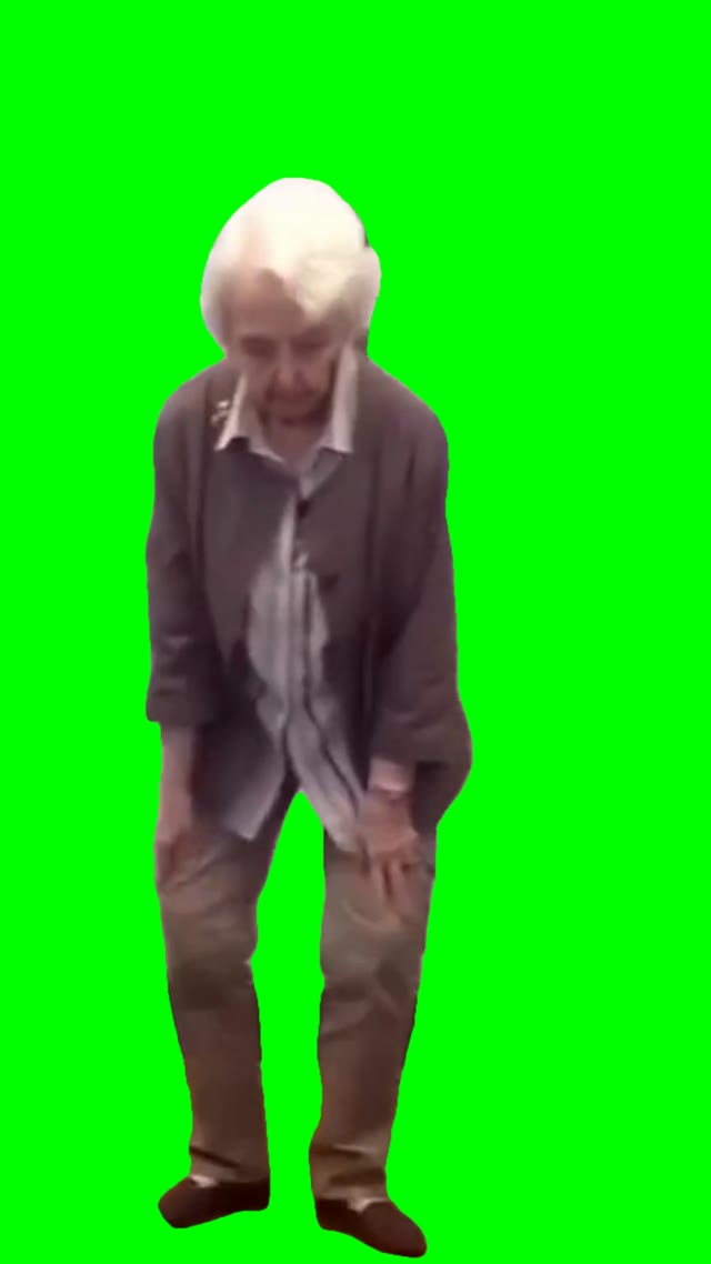 Grandma Dancing green screen