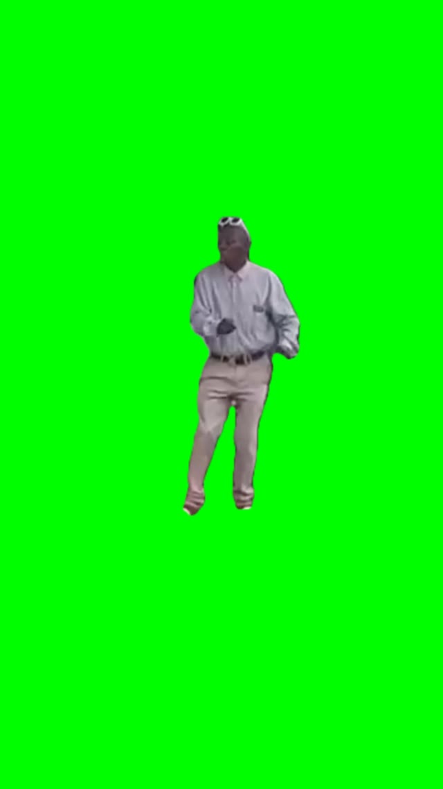 Grandpa dancing green screen