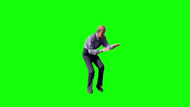 Grandpa dancing green screen