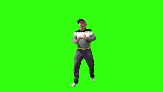 Grandpa ricardin dance green screen