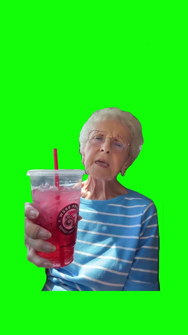 Granny Singing green screen