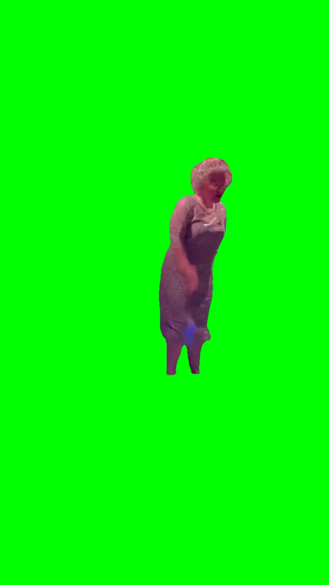 Granny Smith Dancing green screen