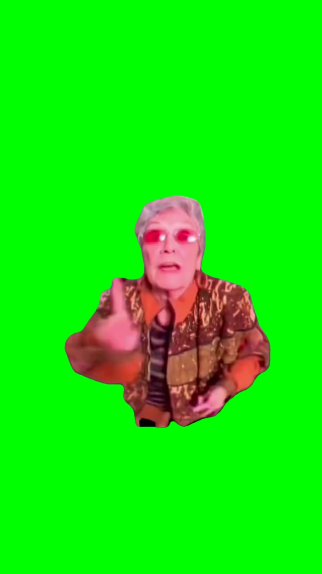 Granny dancing green screen