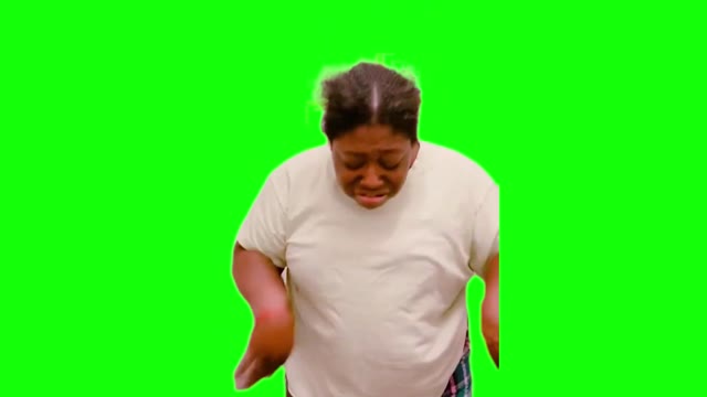 Green Screen Screaming Woman green screen