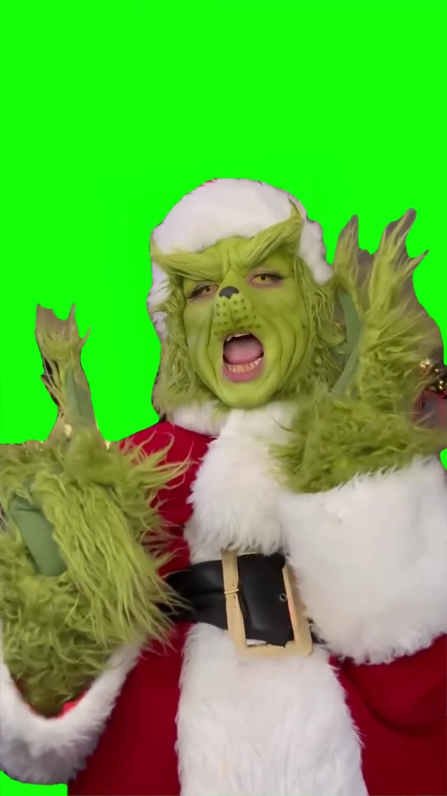 Grinch its time  green screen