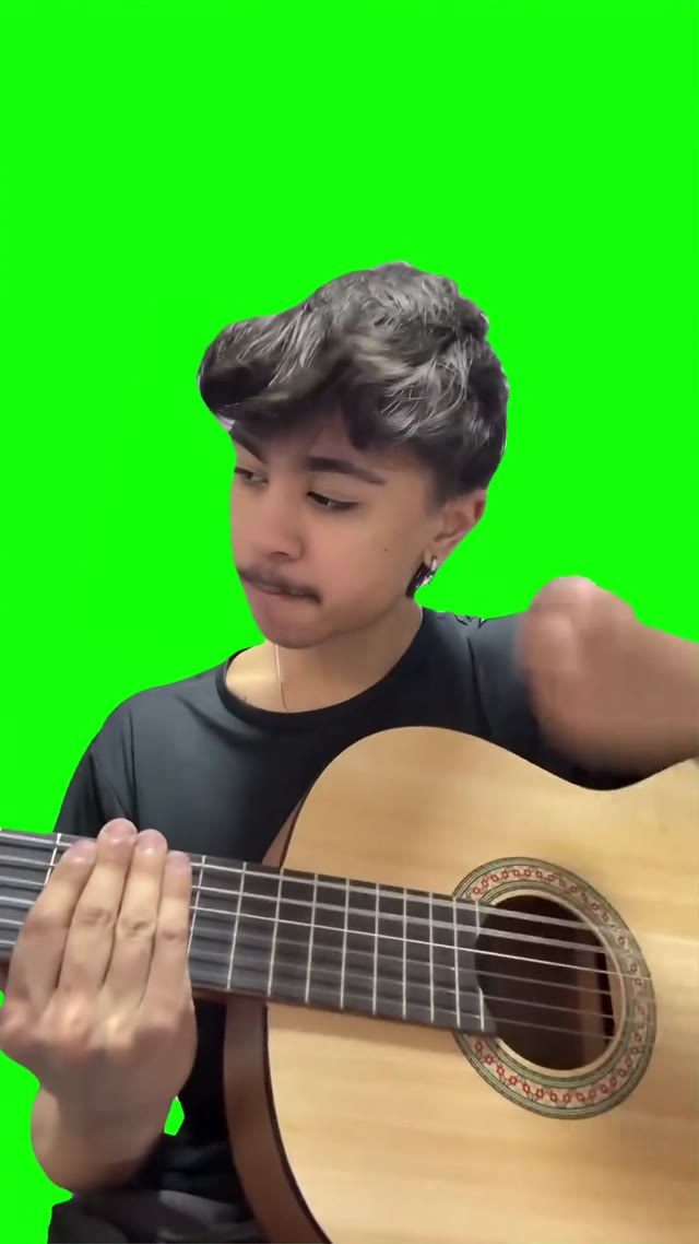 Guitar Finger green screen