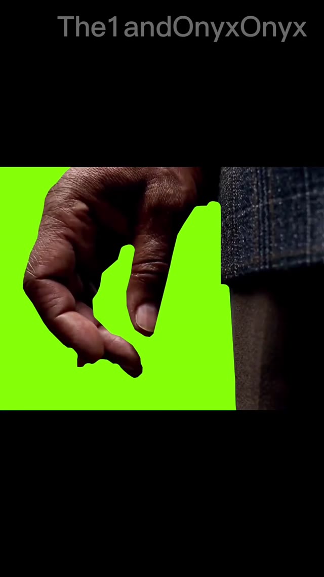 Gus Fring looking down green screen