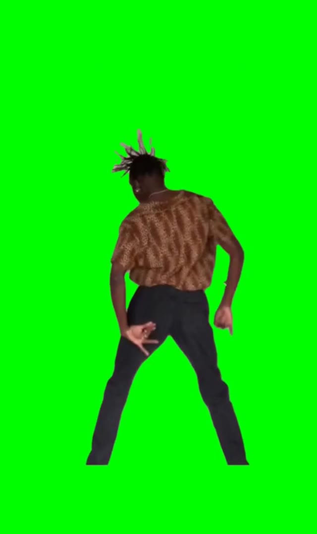 Guy dancing green screen