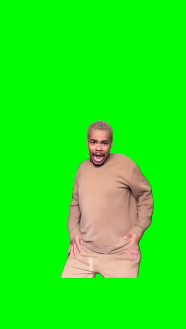 Guy dancing  green screen