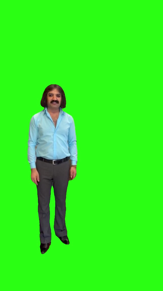 Guy flirting green screen
