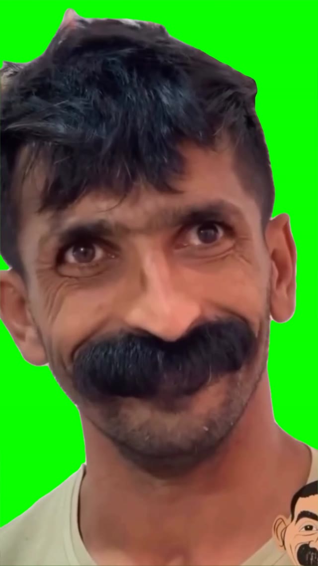 Guy laughing green screen