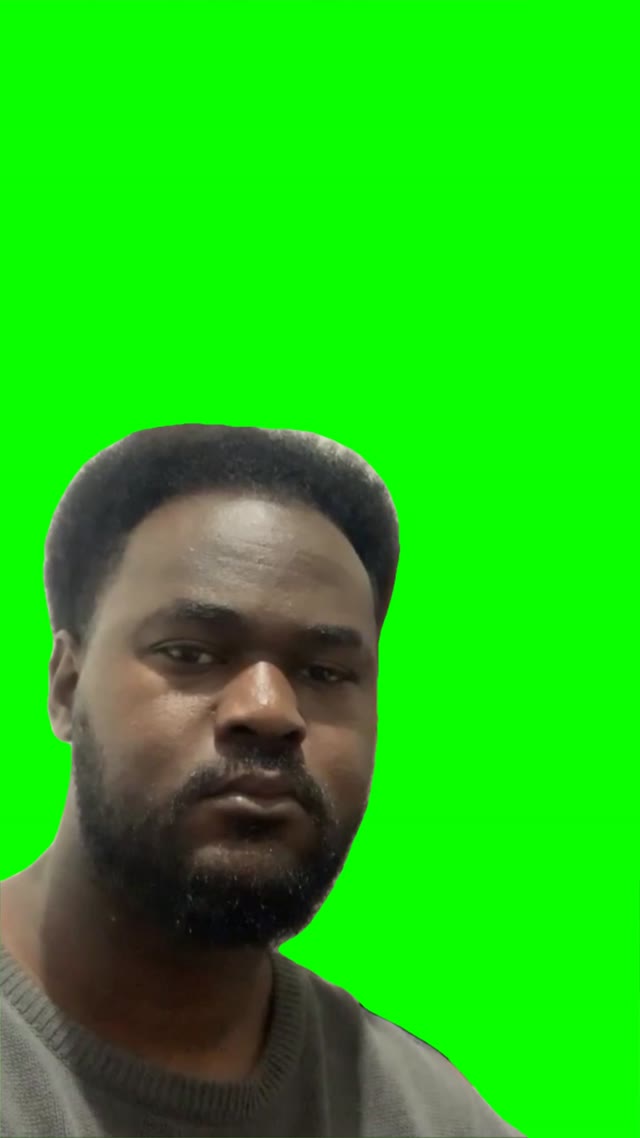 Guy mocking green screen